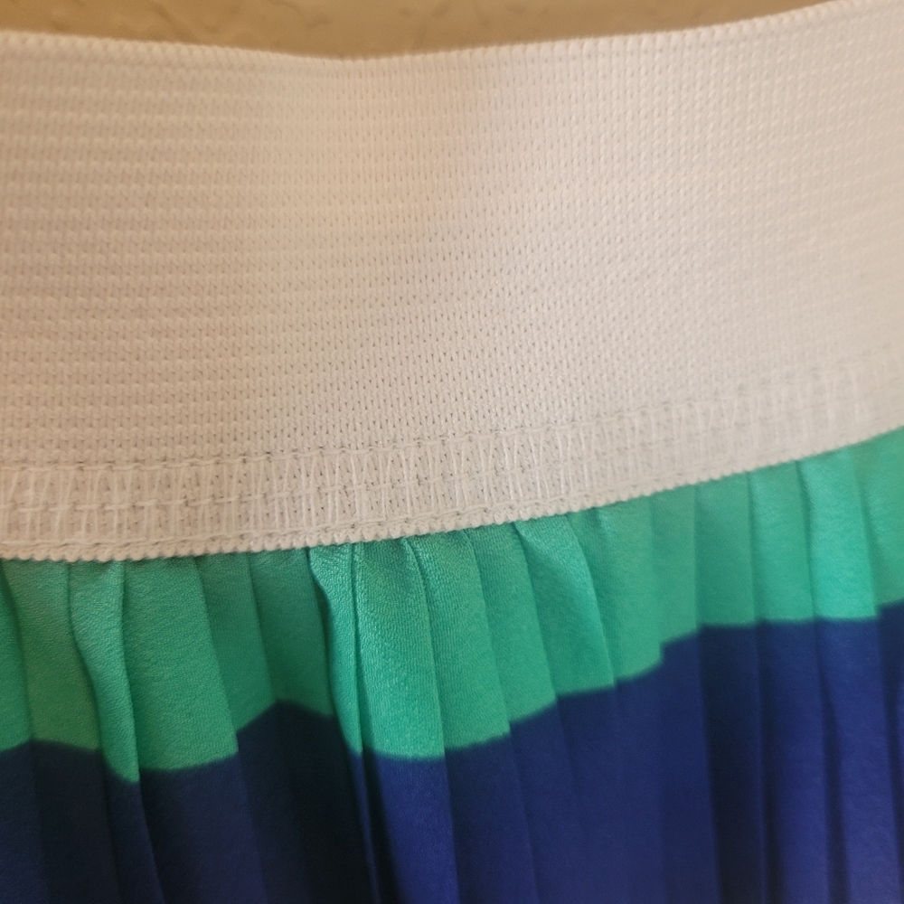 Merona Women's Skirt Pleated Multicolor Colorblock Rainbow Size Large - Picture 11 of 12